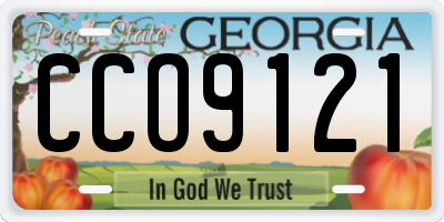 GA license plate CCO9121