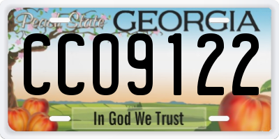 GA license plate CCO9122