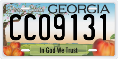GA license plate CCO9131