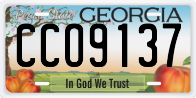GA license plate CCO9137