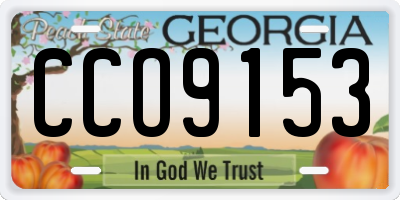 GA license plate CCO9153
