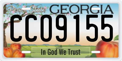 GA license plate CCO9155