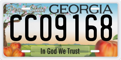 GA license plate CCO9168