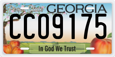 GA license plate CCO9175