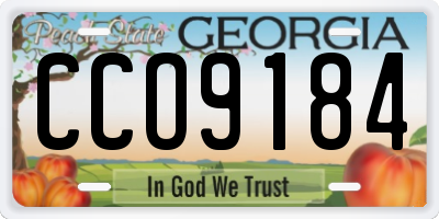 GA license plate CCO9184