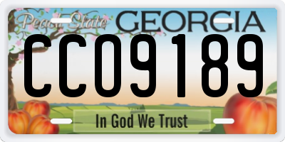 GA license plate CCO9189