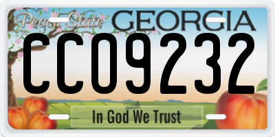 GA license plate CCO9232