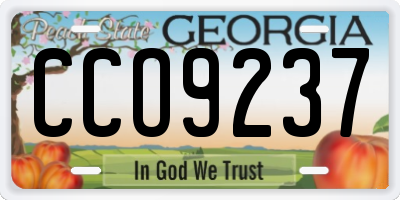GA license plate CCO9237