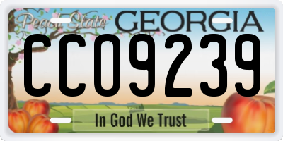 GA license plate CCO9239