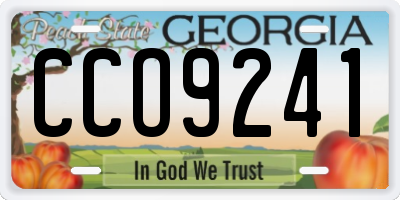 GA license plate CCO9241
