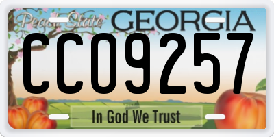 GA license plate CCO9257