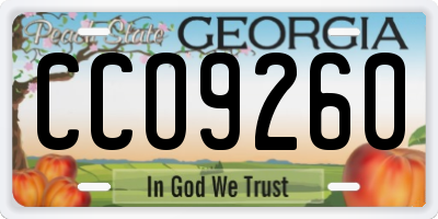 GA license plate CCO9260