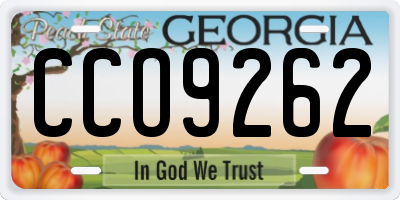 GA license plate CCO9262