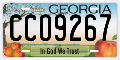 GA license plate CCO9267
