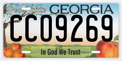 GA license plate CCO9269