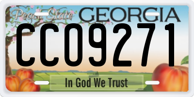GA license plate CCO9271