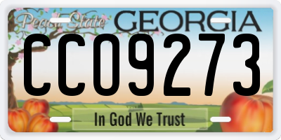 GA license plate CCO9273