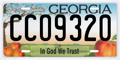 GA license plate CCO9320