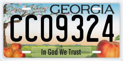 GA license plate CCO9324