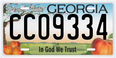 GA license plate CCO9334