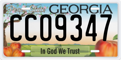 GA license plate CCO9347