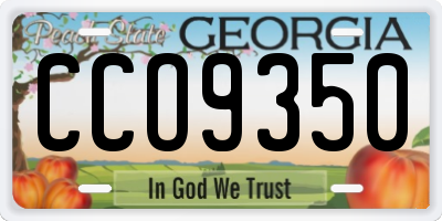 GA license plate CCO9350