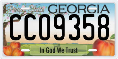 GA license plate CCO9358