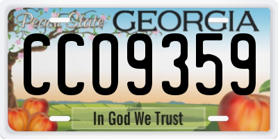 GA license plate CCO9359
