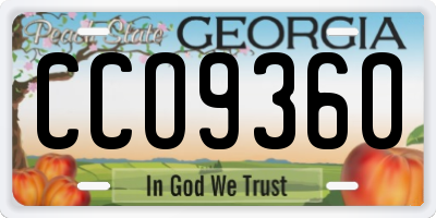 GA license plate CCO9360