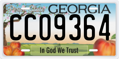 GA license plate CCO9364