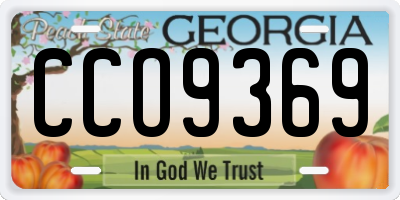 GA license plate CCO9369
