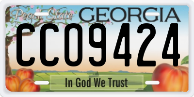 GA license plate CCO9424