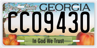 GA license plate CCO9430