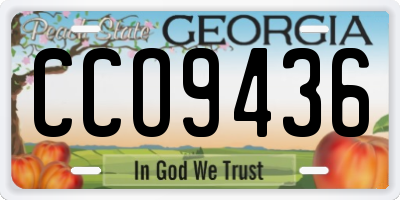 GA license plate CCO9436