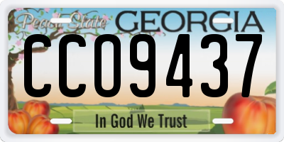 GA license plate CCO9437