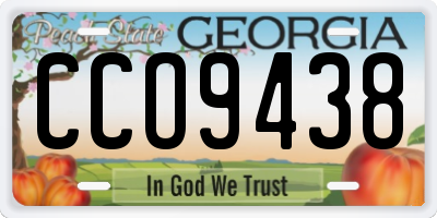 GA license plate CCO9438