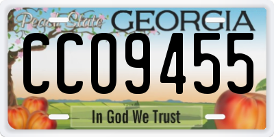 GA license plate CCO9455