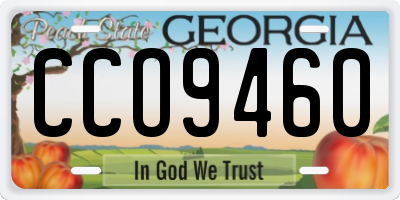 GA license plate CCO9460