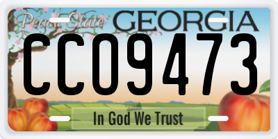 GA license plate CCO9473