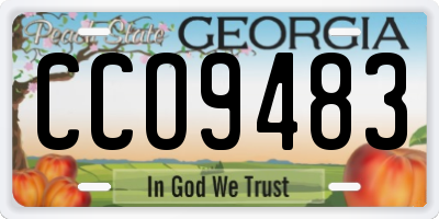 GA license plate CCO9483
