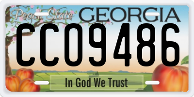 GA license plate CCO9486