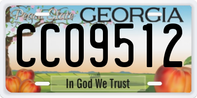GA license plate CCO9512
