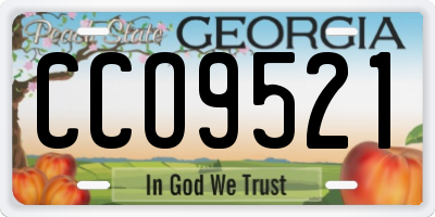 GA license plate CCO9521