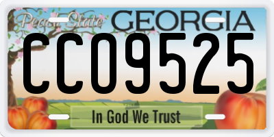 GA license plate CCO9525