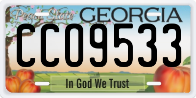 GA license plate CCO9533