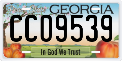GA license plate CCO9539