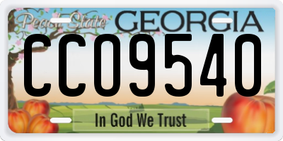 GA license plate CCO9540