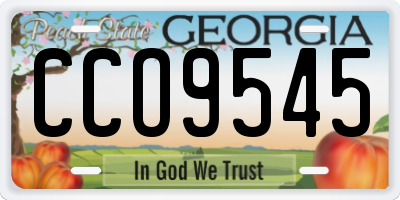 GA license plate CCO9545