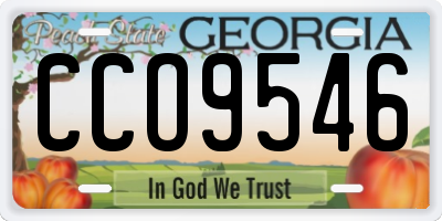 GA license plate CCO9546