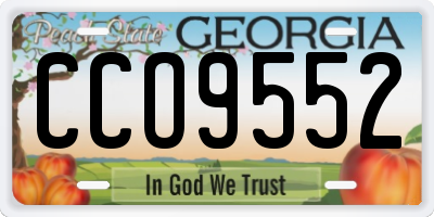 GA license plate CCO9552